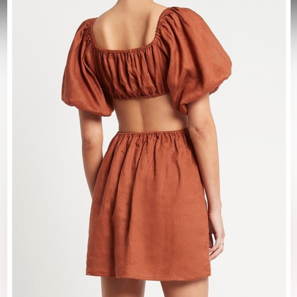 Faithfull the Brand Almero Linen Mini Dress NWOT - Picture 5 of 7